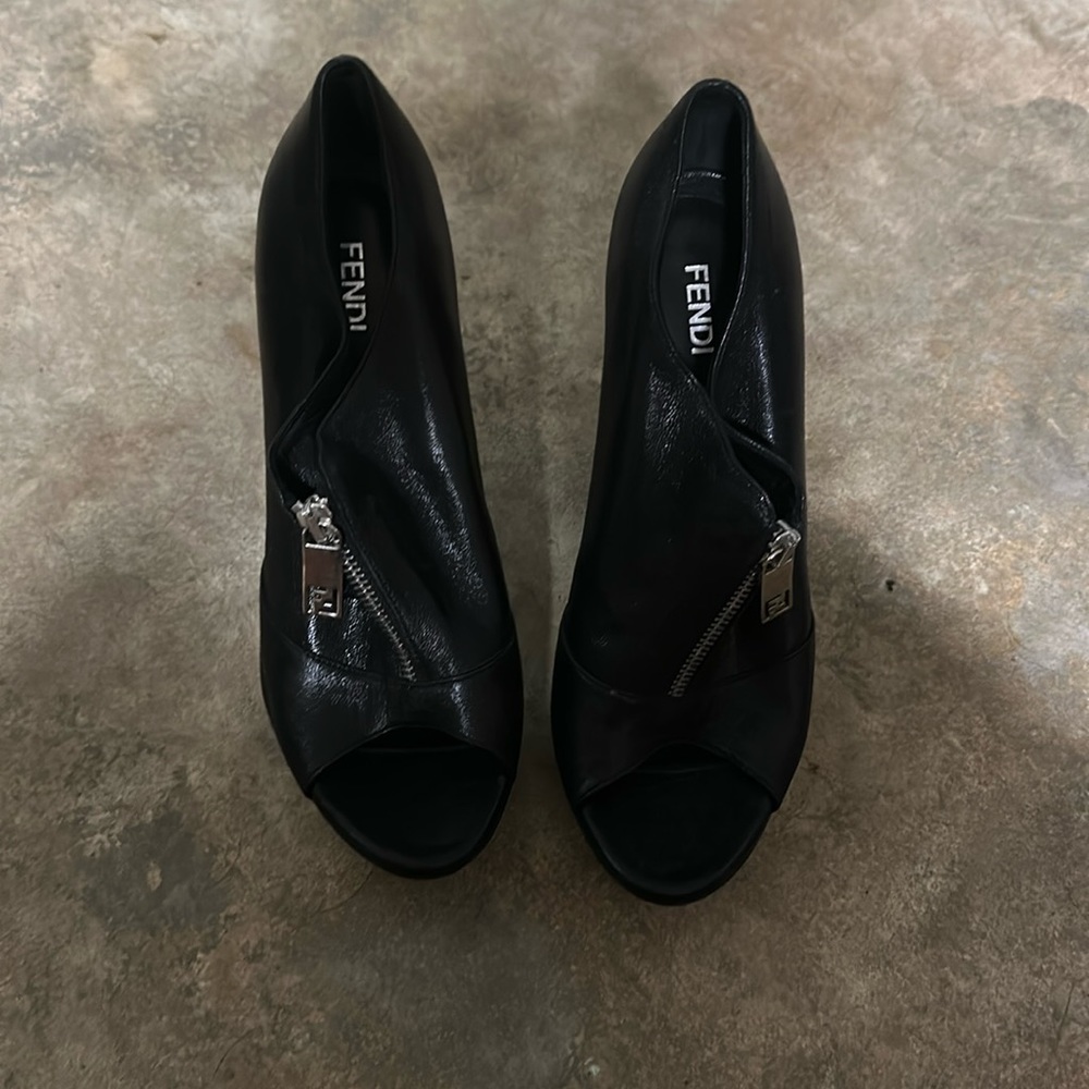 Authentic fendi woman open toe heel in a size 39